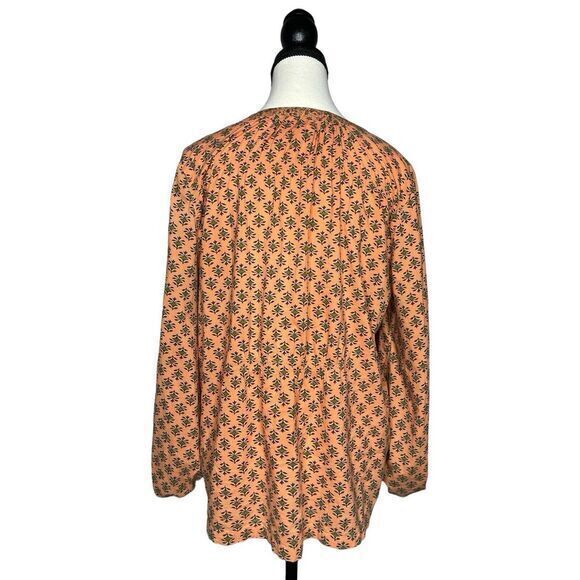 Sundance Peasant Top Womens M Long Sleeve 3/4 Button Front Boho Cottagecore Fall - Picture 6 of 12